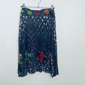 Desigual Multicolor Floral Midi Skirt Sirque Du Solei